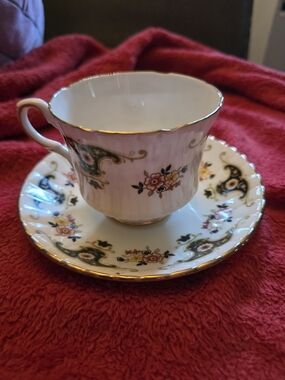 Stafford White Bone China Teacup & Saucer